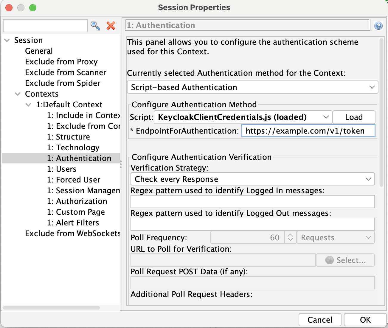 Authentication Settings